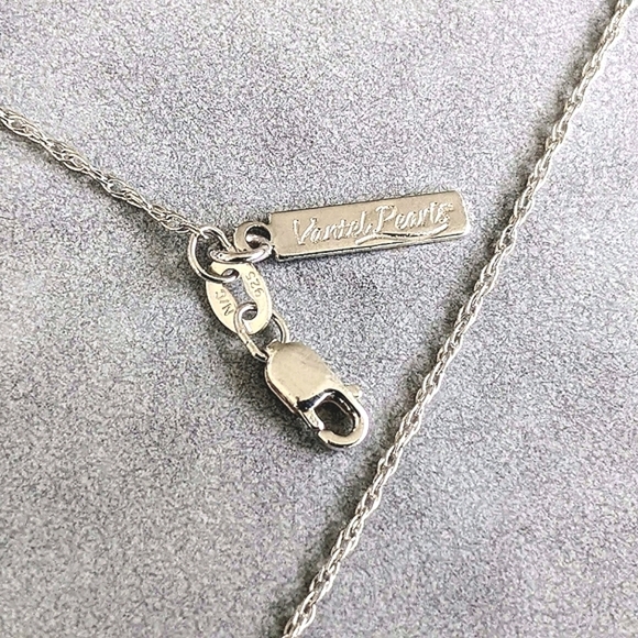 Vantel Pearls "Little Pearl Girl" Sterling Silver Soccer Necklace - Picture 2 of 5